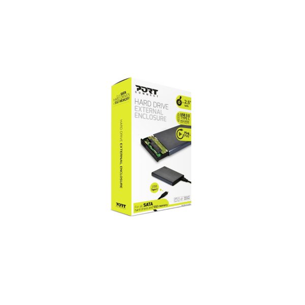 Port 2.5" SATA USB-C Hard drive Enclosure