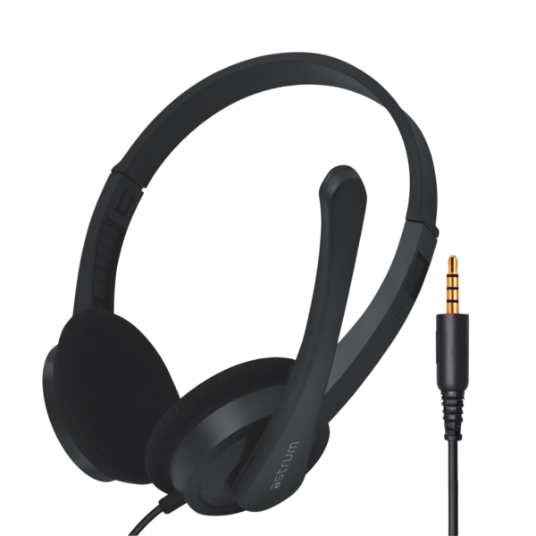 HS600 Over-Ear Headphones with Mic, 1 x 3.5mm Aux Jack for Mic/Audio
