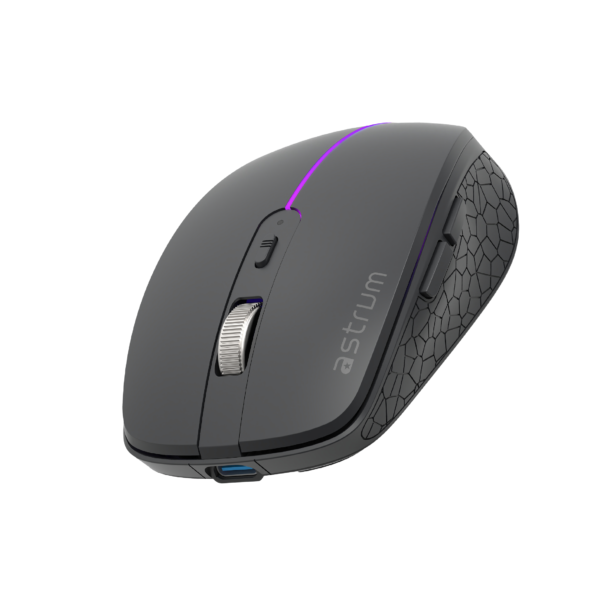 Astrum Tri-Mode Wireless Mouse BT 5.0, 3 Devices, Rechargeable – MW30C