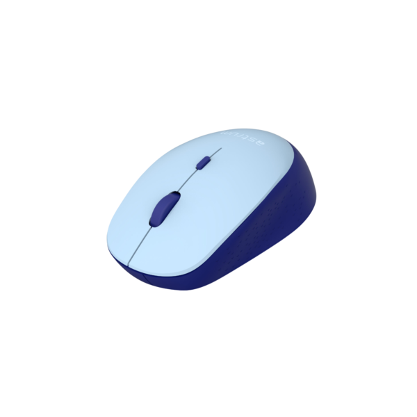 Wireless Optical Mouse -2.4GHz,1600DPI,4 Buttons, Silent Click - MW210 - Blue
