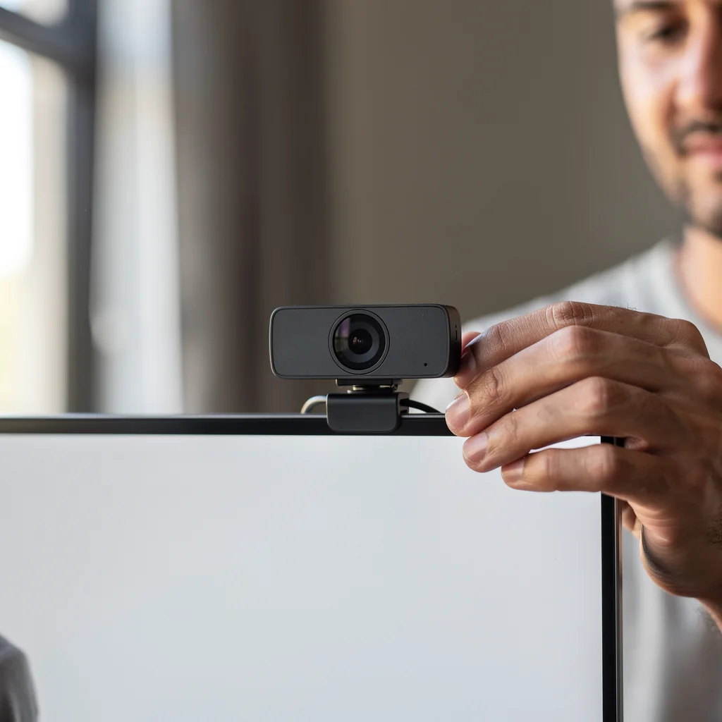 1080p Webcam with Microphone and Privacy Cover